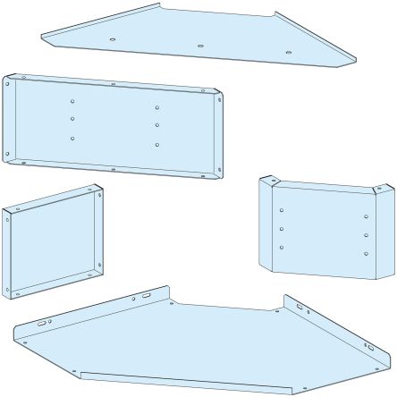 Schneider Electric PrismaSeT P Series Base/Plinth Corner Piece for Use with IP55 Enclosure, 260 x 175 x 312mm [LVS08713]; 119-616