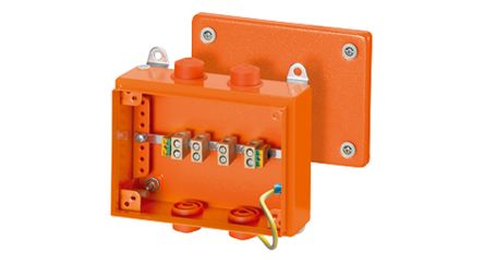 HENSEL Fk Series Orange Sheet Steel Junction Box, IP66, 80 x 200 x 150mm [FK 9105]; 119-709