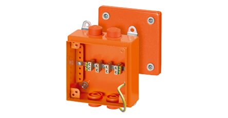 HENSEL Fk Series Orange Sheet Steel Junction Box, IP66, 80 x 150 x 150mm [FK 9025]; 119-716
