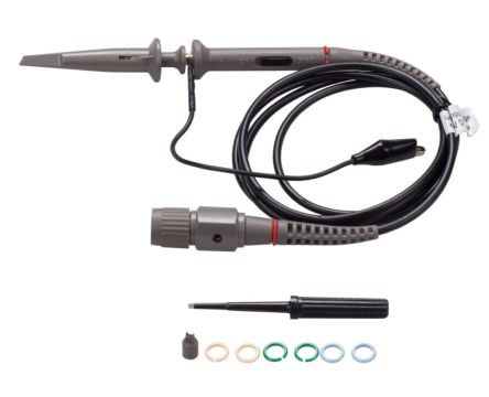 RS PRO Oscilloscope Probe, Voltage Type, 6 MHz, 100 MHz, 1:1 dB, 10:1 dB, BNC Connector [0]; 120-105