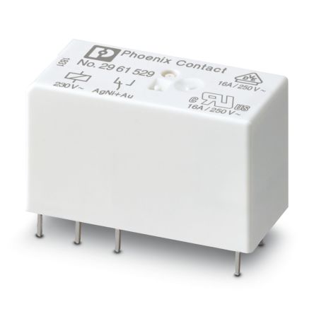 Phoenix Contact Plug In Power Relay, 230V ac Coil, 1mA Switching Current, SPDT [2961529]; 120-130