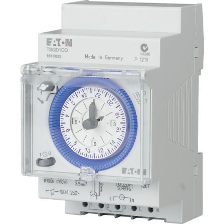 Eaton AC Time Switch 110 → 230 V, 1-Channel [167390 TSQD1CO]; 120-747