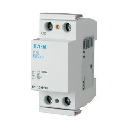 Eaton Surge Arrester, 100kA, 1.5kV, DIN Rail Mount [158307 SPBT12-NPE100]; 120-834