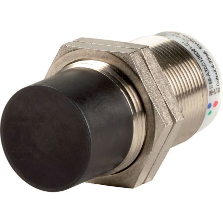 Eaton Inductive Threaded Barrel Proximity Sensor, M12, 1 → 25 mm Detection 4-20 mA, 15 → 30 V dc [166688 E59-A30C125D01-C1]; 121-059