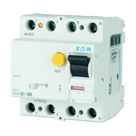 Eaton xE?ect - FRCmM-NA RCCB, 40A, 4 Pole, 300mA, 110/190V [167709 FRCMM-40/4/03-G/A-NA-110]; 121-101