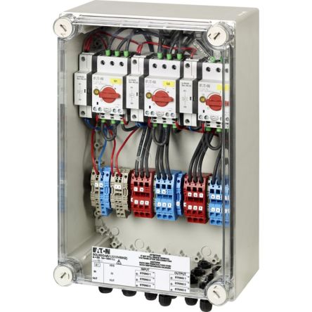 Eaton 2 Pole Isolator Switch - 30A Maximum Current, IP65 [168100 SOL30X3-SAFETY-MC4-U(230V50HZ)]; 121-224