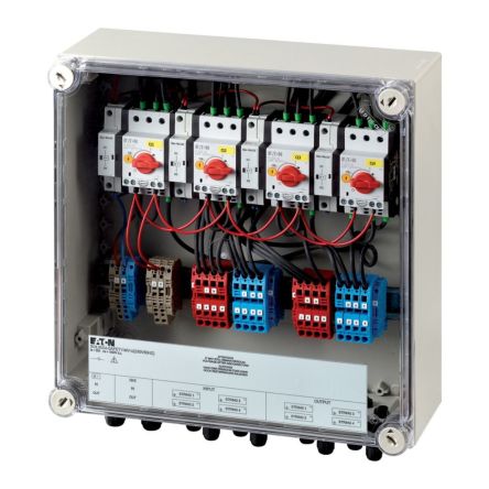 Eaton 2 Pole Isolator Switch - 30A Maximum Current, IP65 [168102 SOL30X4-SAFETY-MC4-U(230V50HZ)]; 121-226