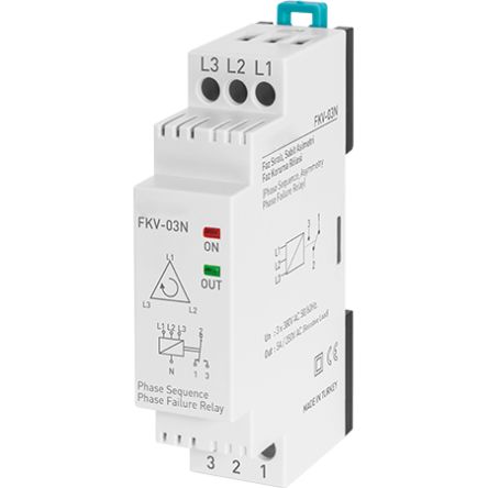 RS PRO Phase Monitoring Relay, Three Phase, 380V ac, DIN Rail [0]; 122-216