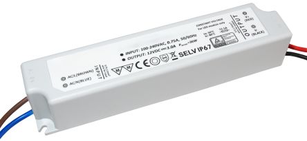 RS PRO LED Driver, 24V Output, 36W Output, 1.5A Output, Constant Voltage [0]; 122-221