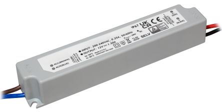 RS PRO LED Driver, 12V Output, 18W Output, 1.5A Output, Constant Voltage [0]; 122-226