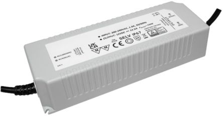RS PRO LED Driver, 12V Output, 150W Output, 12.5A Output, Constant Voltage [0]; 122-231