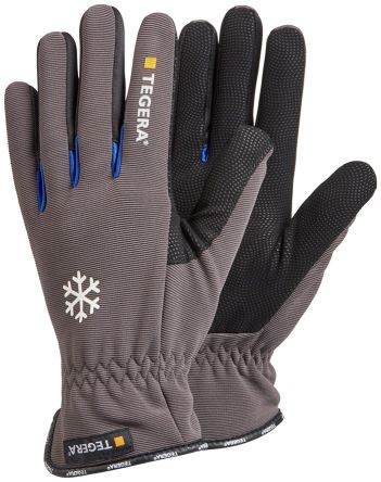 Tegera TEGERA Black, Blue, Grey Synthetic Leather Dry Environment Work Gloves, Size 9 [417-9]; 122-925