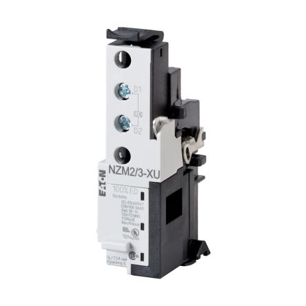Eaton NZM Undervoltage Release for use with N(S)2(-4), N(S)3(-4), NZM2(-4), NZM3(-4) [171802 NZM2/3-XU18DC]; 123-097
