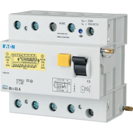 Eaton xEffect - FBHmV RCCB, 125A, 4 Pole, 240/415V ac [170176 FBHMV-125/4/1-S/A]; 123-185