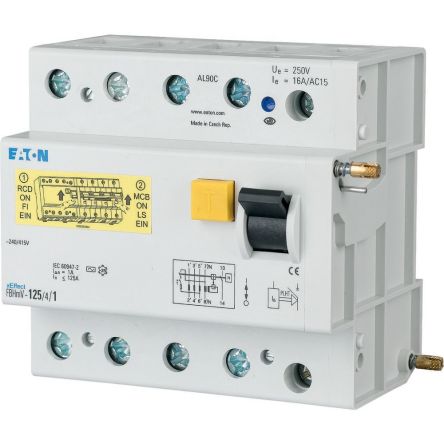 Eaton xEffect - FBHmV RCCB, 80A, 4 Pole, 30mA, Type A, 240/415V ac [170265 FBHMV-80/4/003-A]; 123-209