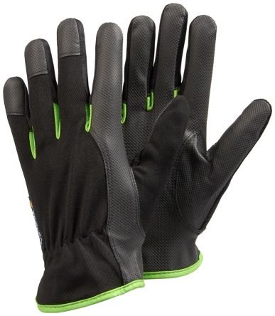 Tegera TEGERA Black, Green Synthetic Leather Dry Environment Work Gloves, Size 7 [515-7]; 124-088