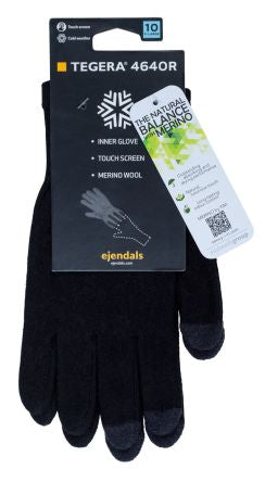 Tegera TEGERA Black Merino Wool, Nylon, Spandex Cold Resistant Work Gloves, Size 10 [4640R-10]; 124-152