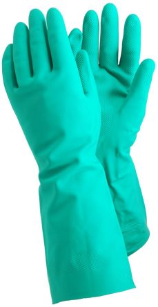 Tegera TEGERA Green Nitrile Chemical Resistant Work Gloves, Size 8 [48-8]; 124-166