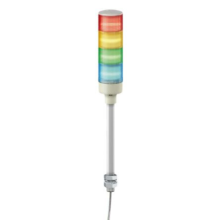 Schneider Electric XVG Series Red/Green/Amber/Blue Steady Effect Signal Tower, 24 V ac/dc, LED Bulb, IP23 [XVGB4ST]; 124-505