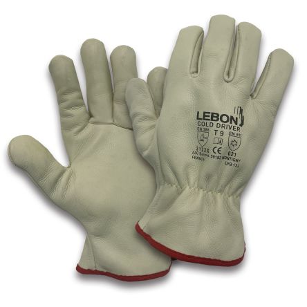 Lebon Protection COLD DRIVER Yellow Leather Cold Resistant Gloves, Size 11 [COLDDRIVER 11]; 124-516