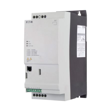 Eaton Variable Speed Starter, 4 kW, 3 Phase, 400 V, 8.5 A, DE1 Series [177370 DE1-348D5NN-N20N]; 124-814
