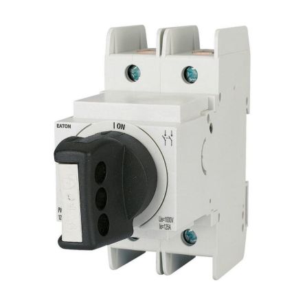 Eaton Fuse Switch Disconnector, 2 Pole, 16A Max Current, 16A Fuse Current [179263 PV-DIS-08-16/2-ROT]; 124-845