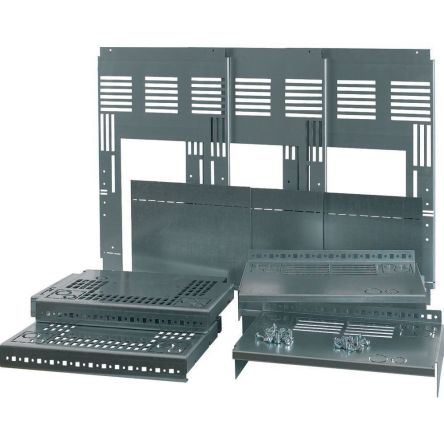 Eaton Dark Grey Metal Faceplate & Mounting Plate [178084 XMIX16W0803]; 124-977