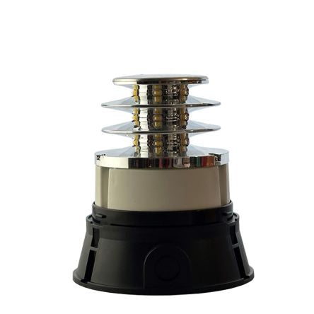 Moflash R401 Series Rotating Beacon, 24 V dc, Surface Mount, LED Bulb, IP65 [LED-R401-14DP]; 125-327