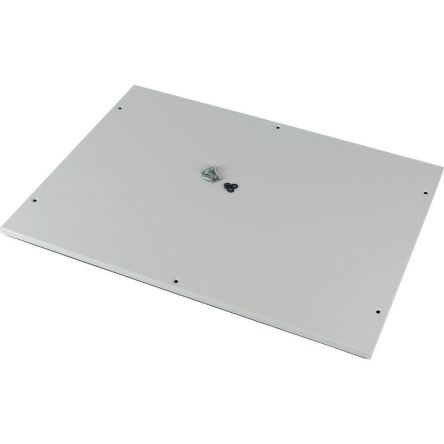 Eaton Eaton xEnergy Series RAL 7035 Grey Steel Top Panel, 18mm H, 507mm W, 682mm D, 682mm L, for Use with Open Frame [173093 XTSZPTAC-W800]; 125-879