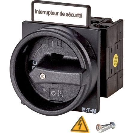 Eaton 2 Pole Flush Mount Isolator Switch - 32A Maximum Current, 15kW Power Rating, IP65 [172965 T3-2-2092CH/EA/SVB-SW-SI-CHF]; 125-981