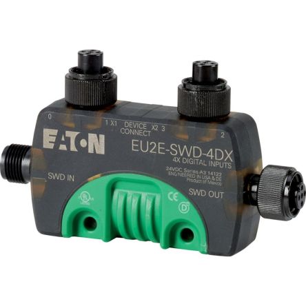 Eaton EU2E Series Input/Output Module, 4 Inputs, 0 → 28.8 V dc [174726 EU2E-SWD-4DX]; 126-019