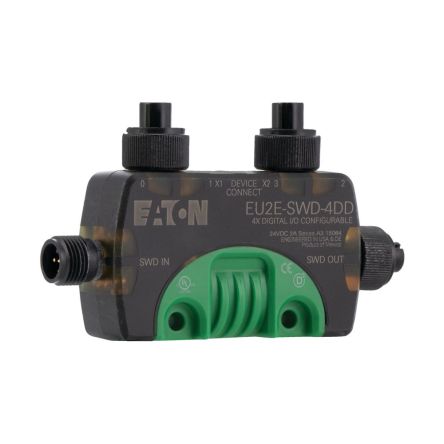 Eaton EU2E-SWD Series Input/Output Module, 4 Inputs, 4 Outputs, 0 → 28.8 V dc [174732 EU2E-SWD-4DD]; 126-021