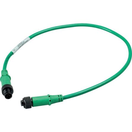 Eaton Straight Male M12 to Straight Female M12 Cable, 600mm [174762 SWD4-M6LR5-2S]; 126-106
