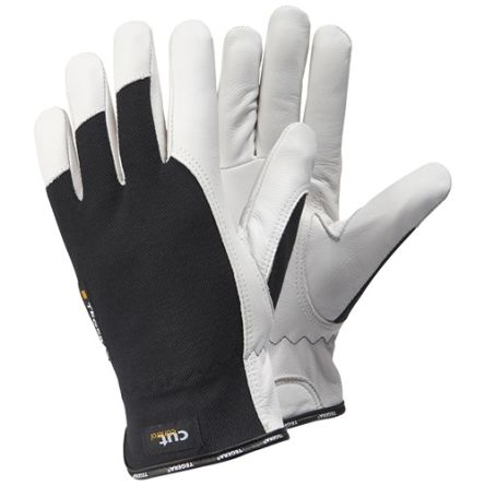Tegera TEGERA Black, White Leather Cut Resistant Work Gloves, Size 13 [815-13]; 126-479