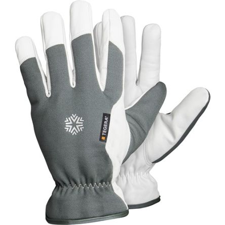 Tegera TEGERA Grey, White Leather Cold Resistant Work Gloves, Size 11 [7792-11]; 126-566