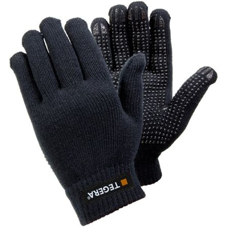 Tegera TEGERA Black Acrylic, Polyester, Spandex Warehousing Work Gloves, Size 1, PVC Coating [795-1]; 126-655