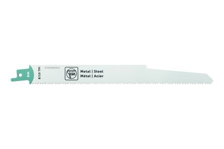 FEIN, 8/10 Teeth Per Inch Metal 225mm Cutting Length Reciprocating Saw Blade, Pack of 3 [31324000452]; 126-746