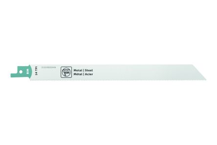FEIN, 14 Teeth Per Inch Metal 225mm Cutting Length Reciprocating Saw Blade, Pack of 3 [31324000446]; 126-804