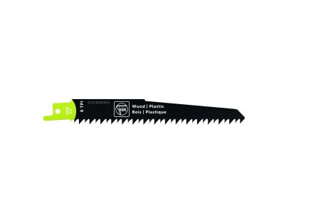 FEIN, 6 Teeth Per Inch Plastic 150mm Cutting Length Reciprocating Saw Blade, Pack of 3 [31324000455]; 126-807