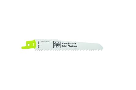 FEIN, 5/8 Teeth Per Inch Plastic 150mm Cutting Length Reciprocating Saw Blade, Pack of 3 [31324000453]; 126-825