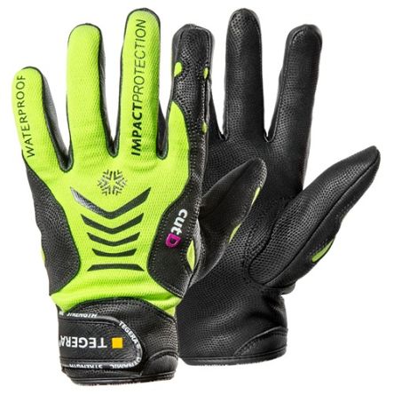 Tegera TEGERA Black, Yellow Leather Cold Resistant Work Gloves, Size 10 [7776-10]; 126-861