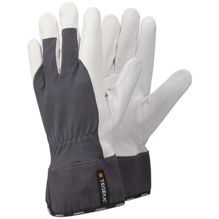 Tegera TEGERA Grey, White Leather Harsh Environment Work Gloves, Size 11 [6751-11]; 126-940
