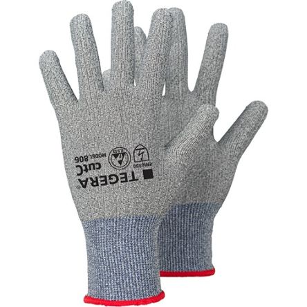 Tegera TEGERA Blue, Grey Carbon, CRF Technology, Glass Fibre Thread, HPPE, Polyester, Spandex Cut Resistant Work [806-12]; 127-044
