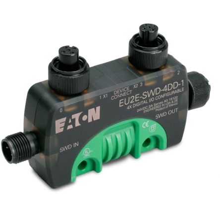 Eaton SmartWire-DT Series Input/Output Module, 4 Inputs, 4 Outputs, 0 → 28.8 V dc [180406 EU2E-SWD-4DD-1]; 127-280