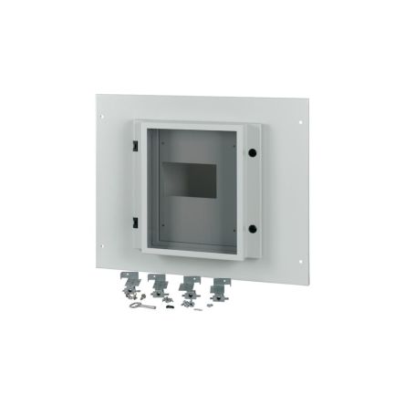 Eaton Grey 1 Gang Front Plate Steel Faceplate & Mounting Plate [180512 XMN44W08C-55]; 127-288