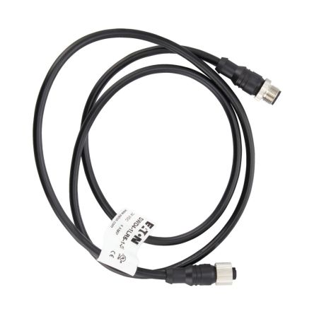 Eaton Straight Male M12 to Straight Female M12 Cable, 1m [179545 SWD4-1LR5-1-2S]; 127-358