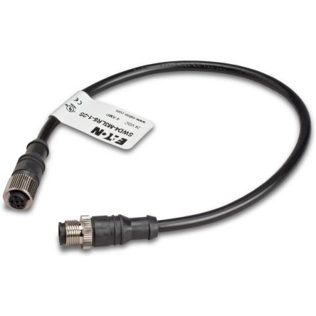 Eaton Straight Male M12 to Straight Female M12 Cable, 300mm [179543 SWD4-M3LR5-1-2S]; 127-605