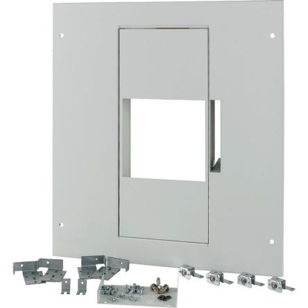 Eaton Grey 1 Gang Front Plate Steel Faceplate & Mounting Plate [180488 XMN43W06C-XR]; 127-630