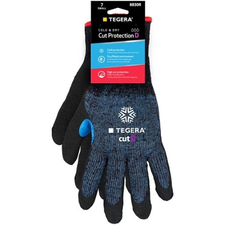 Tegera TEGERA Black, Blue Acrylic, CRF Technology, HPPE, Polyester, Stainless Steel Fibre Yarn Cold Resistant Work [8830R-10]; 128-263