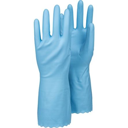 Tegera TEGERA Blue Cotton Chemical Resistant Work Gloves, Size 8, PVC Coating [8180A-8]; 128-368